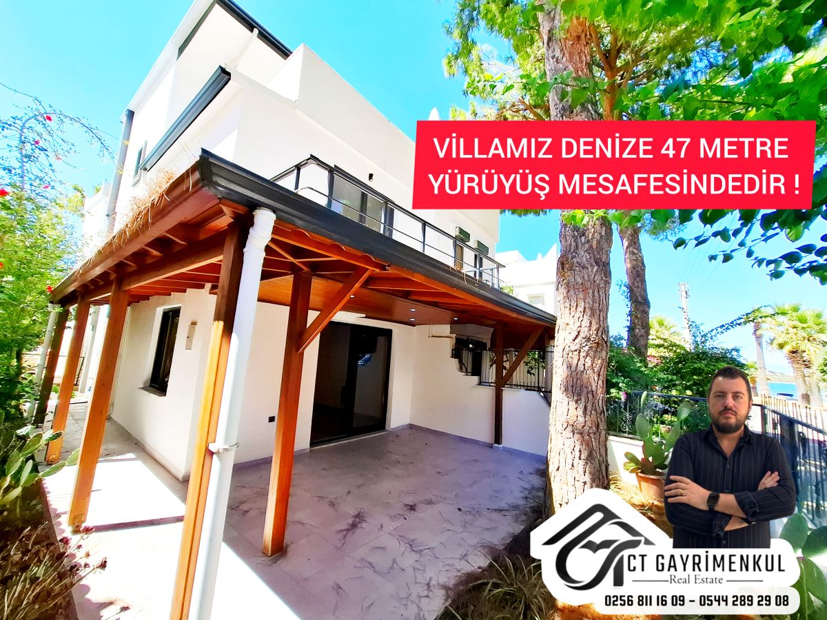 DİDİM'DE SATILIK 3+1 DENİZE YÜRÜME MESAFESİNDE MÜSTAKİL GİRİŞLİ VİLLA