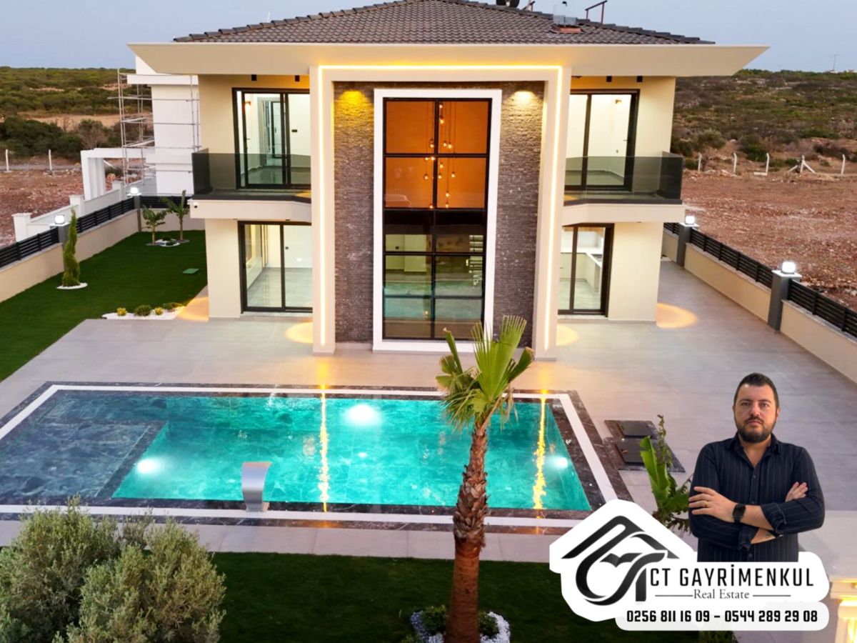 DİDİM'DE SATILIK 4+1 TAM MÜSTAKİL BAHÇELİ HAVUZLU EŞYALI EŞYALI VİLLA