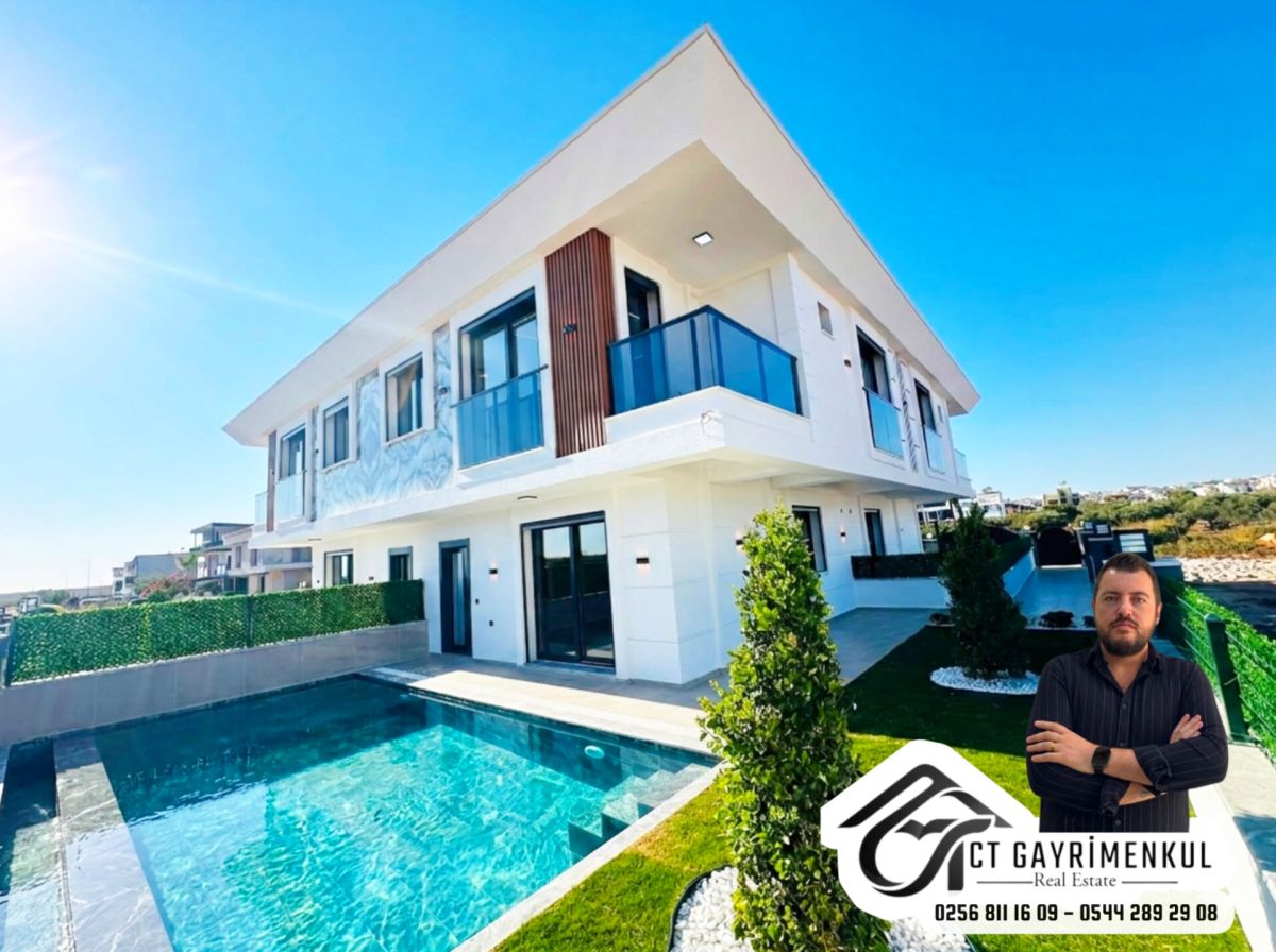 DİDİM'DE SATILIK 3+1 BAHÇELİ OTOPARKLI HAVUZLU SIFIR VİLLA