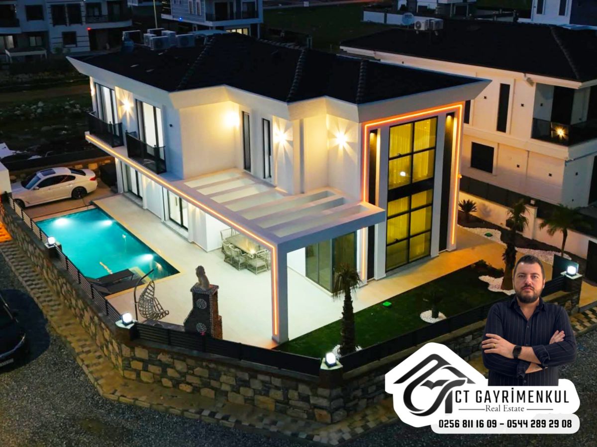 DİDİM'DE SATILIK 4+1  AYRI MUTFAK TAM MÜSTAKİL BAHÇELİ HAVUZLU EŞYALI VİLLA