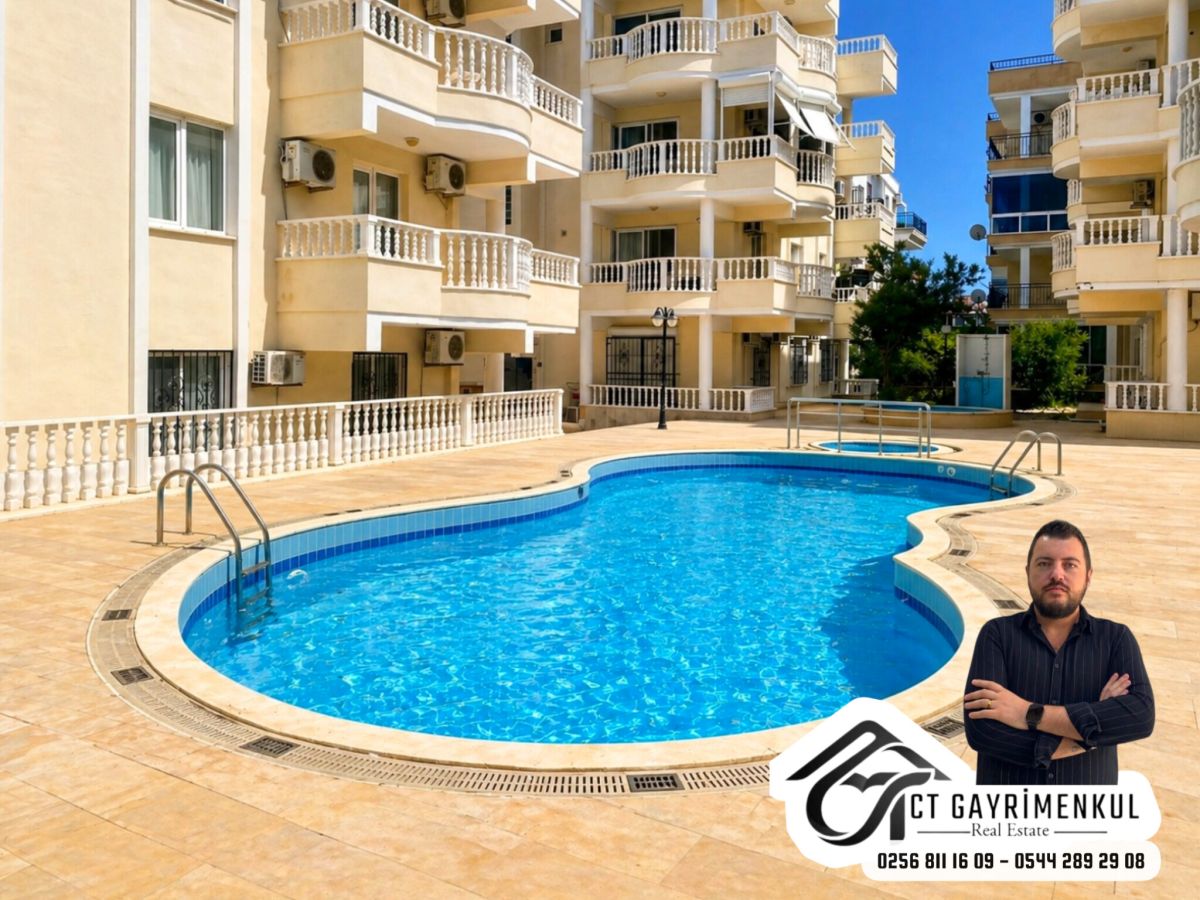 DİDİM'DE SATILIK 3+1 ORTA KAT DENİZE YAKIN HAVUZLU SİTEDE EŞYALI DAİRE