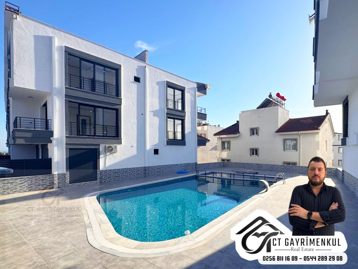 DİDİM'DE SATILIK 2+1 ORTA KAT SİTEDE HAVUZLU DENİZ MANZARALI SIFIR DAİRE