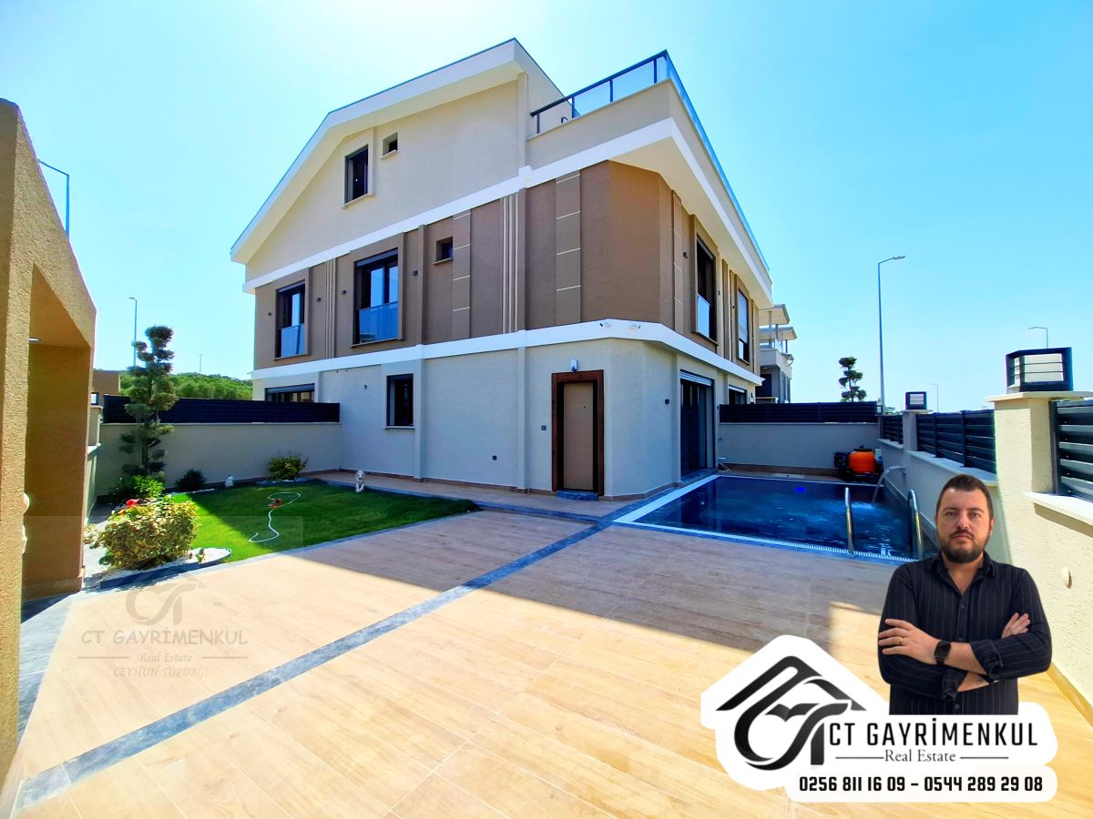 DİDİM'DE SATILIK 3+1 HAVUZLÜ MÜSTAKİL BAHÇELİ ÖN CEPHE TRİPLEX VİLLA