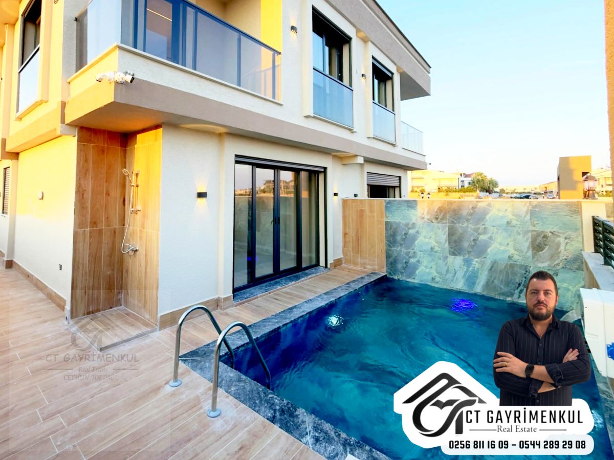 DİDİM'DE SATILIK 3+1 BAHÇELİ HAVUZLU OTOPARKLI TRİPLEX VİLLA