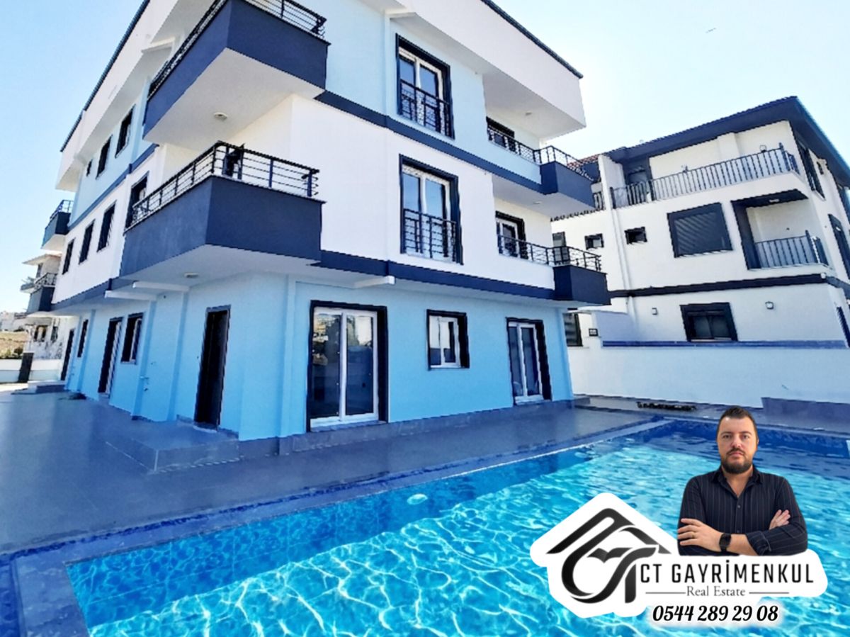 DİDİM'DE  SATILIK 1+1 ORTA KAT HAVUZLU SİTEDE DAİRE