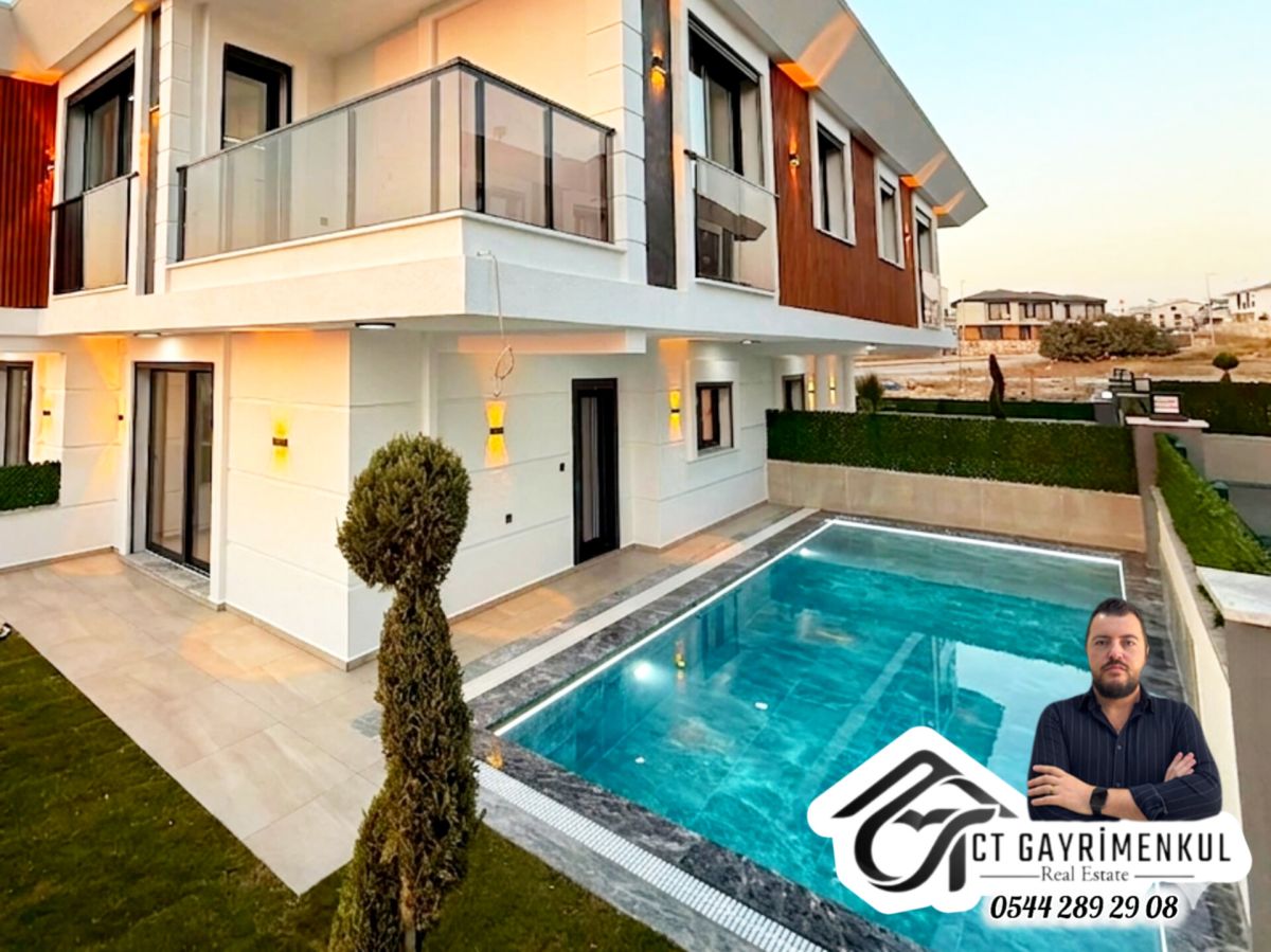 DİDİM'DE SATILIK  3+1  BAHÇELİ HAVUZLU MÜSTAKİL GİRİŞLİ SIFIR VİLLA