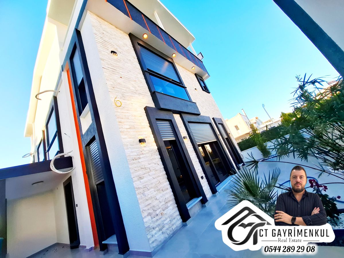 DİDİM'DE SATILIK  3+1  TAM MÜSTAKİL TRİPLEX BAHÇELİ SIFIR VİLLA