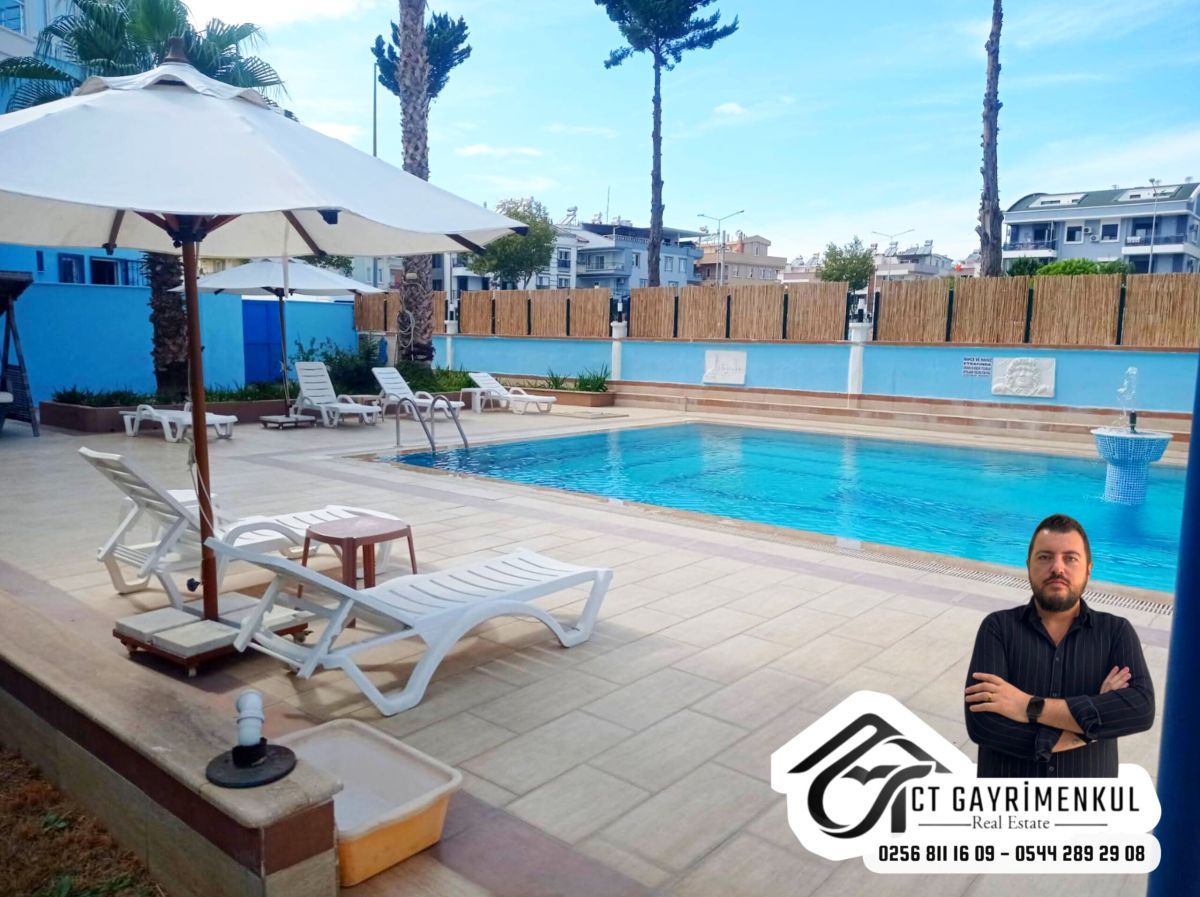 DİDİM'DE SATILIK 2+1 ORTA KAT HAVUZLU SİTEDE HAVUZ CEPHE DAİRE