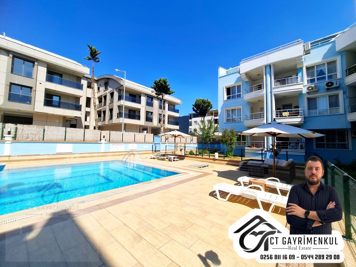 DİDİM'DE SATILIK 2+1 ORTA KAT HAVUZLU SİTEDE HAVUZ CEPHE DAİRE