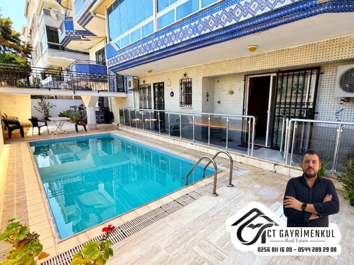 DİDİM'DE SATILIK 2+1 YÜKSEK GİRİŞ DENİZE ÇOK YAKIN KONUMDA SİTEDE HAVUZLU EŞYALI DAİRE